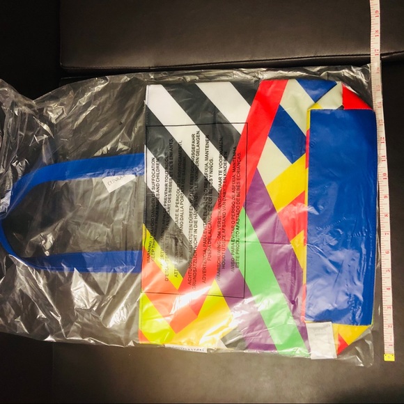 Multi color rainbow Shopping bag. - Picture 2 of 2